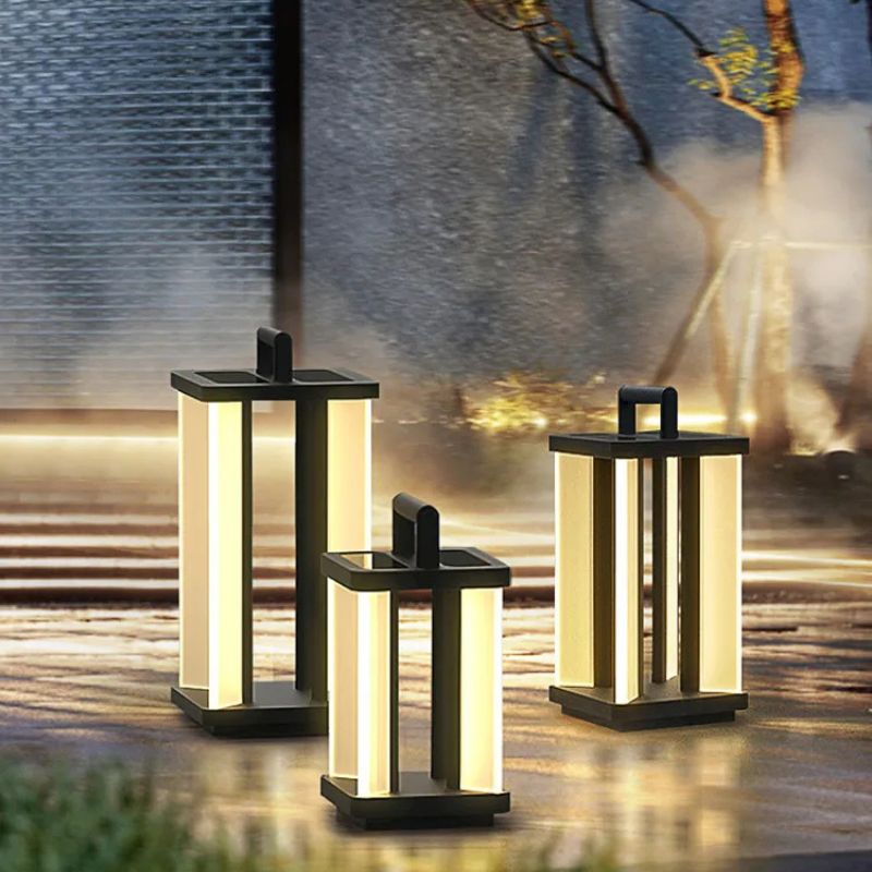 Luxury Black Villa Solar Lamps