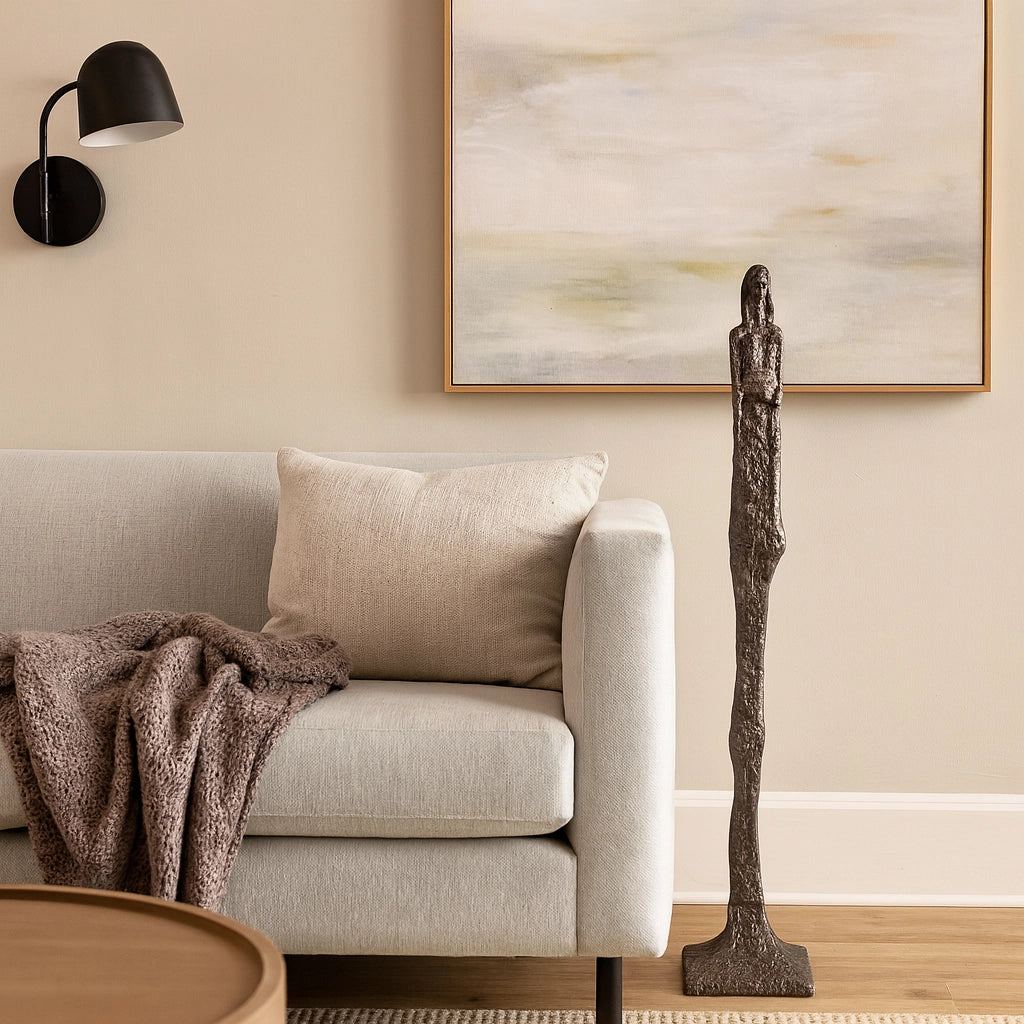 Aluminum Human Form Tribal Floor Sculpture