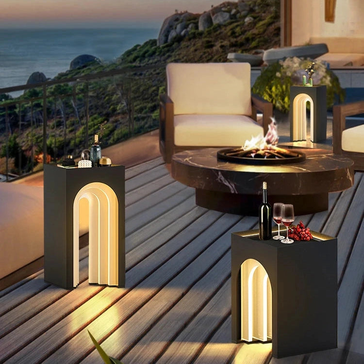 Arched Solar Outdoor Table Light