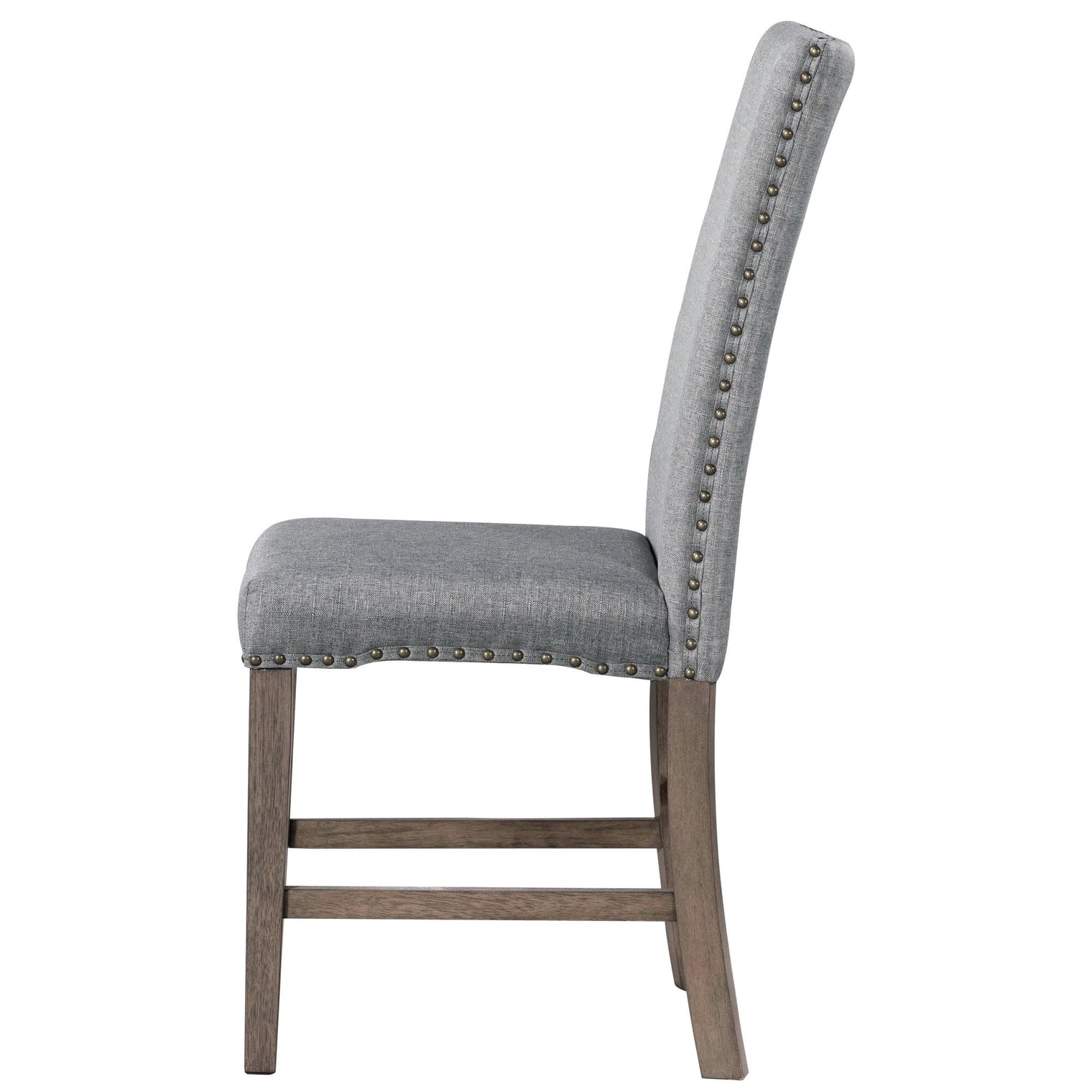 Mid-Century Extendable Solid Wood 7-Piece Dining Table Set