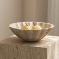Floral Faux Travertine Bowl