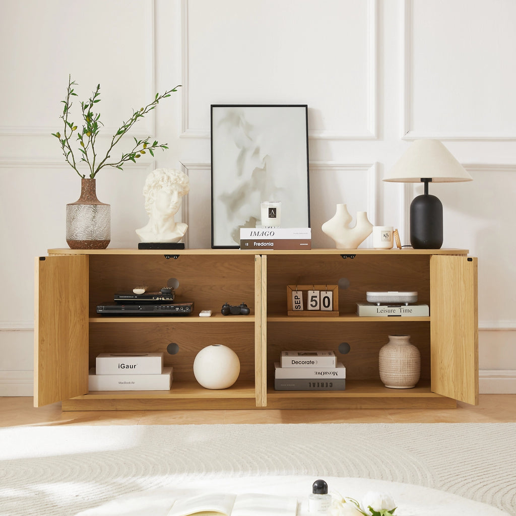 Fall Walnut Sideboard Cabinet with Adjustable Shelves