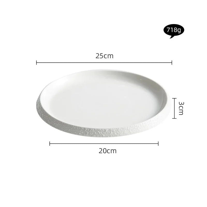 White Pearl 4-Piece Porcelain Plate Sets