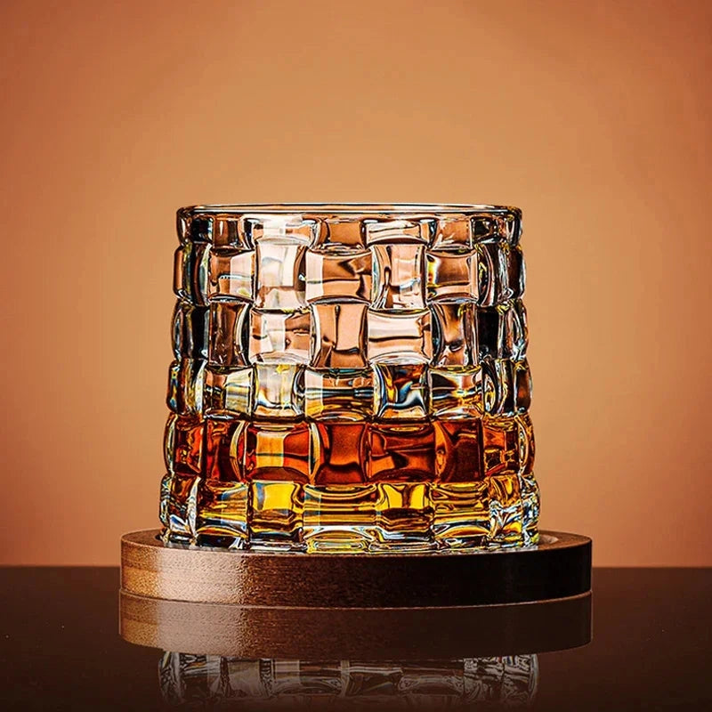 Rotating Whiskey Glass