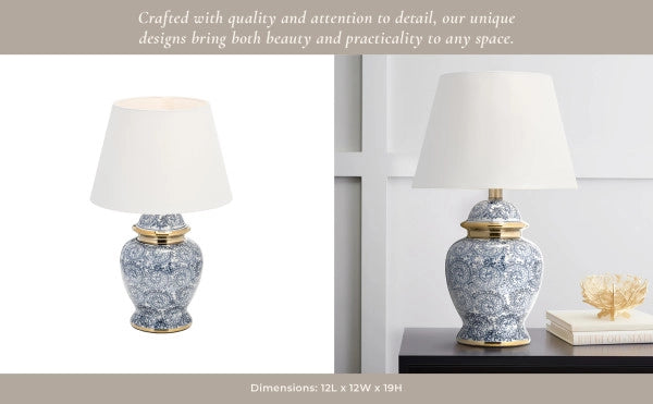Ceramic Novelty Chinoiserie Table Lamp