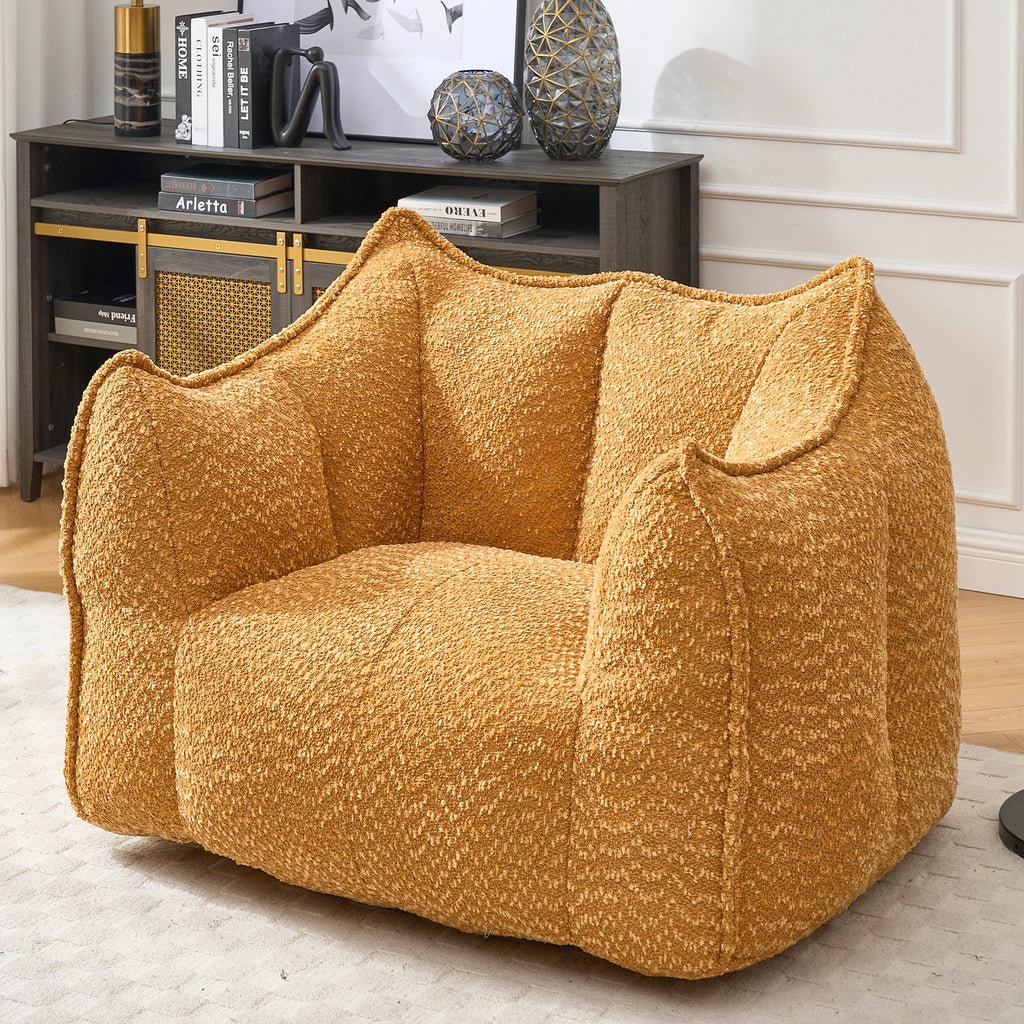 Indoor Oversized Bean Bag Chair & Soft Foam & Chenille Cover