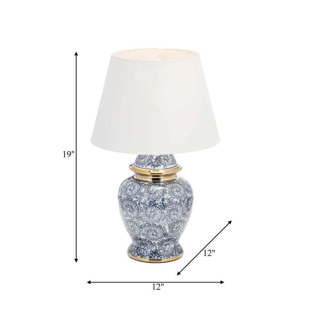 Ceramic Novelty Chinoiserie Table Lamp