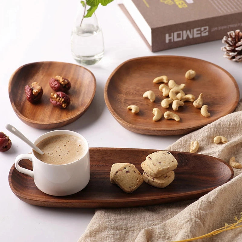 Acacia Serving 5-PC Set | Wooden Serveware | Table Display