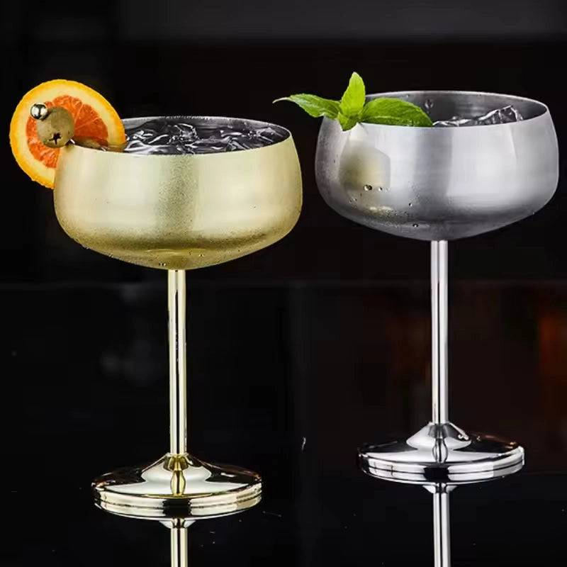 Stainless Steel Cocktail Glasses (Set of 6)
