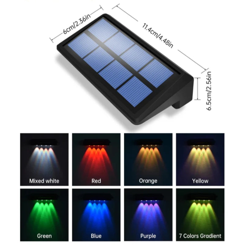 Solar Fence Lights 8-Piece Set