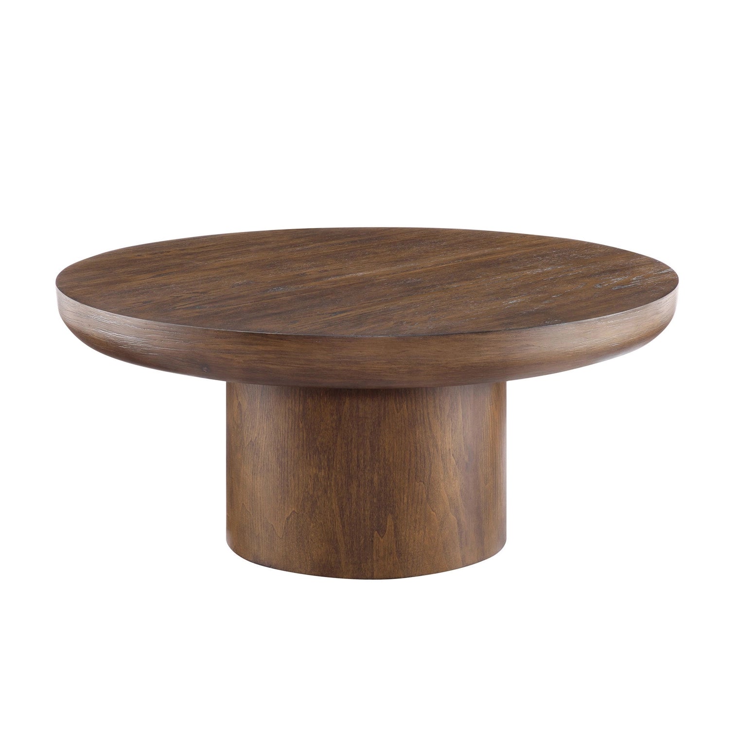 Round Coffee Table with Cylindrical Leg