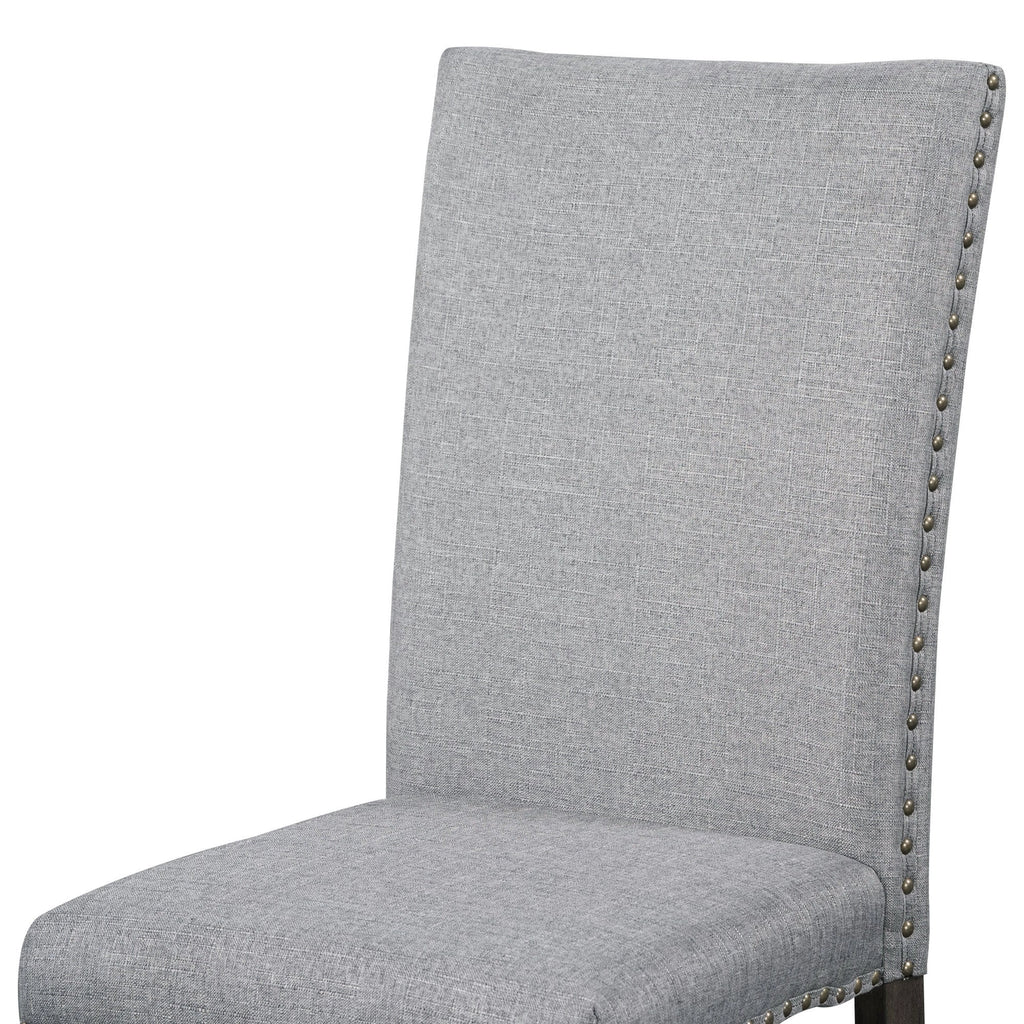 Mid-Century Extendable Solid Wood 7-Piece Dining Table Set