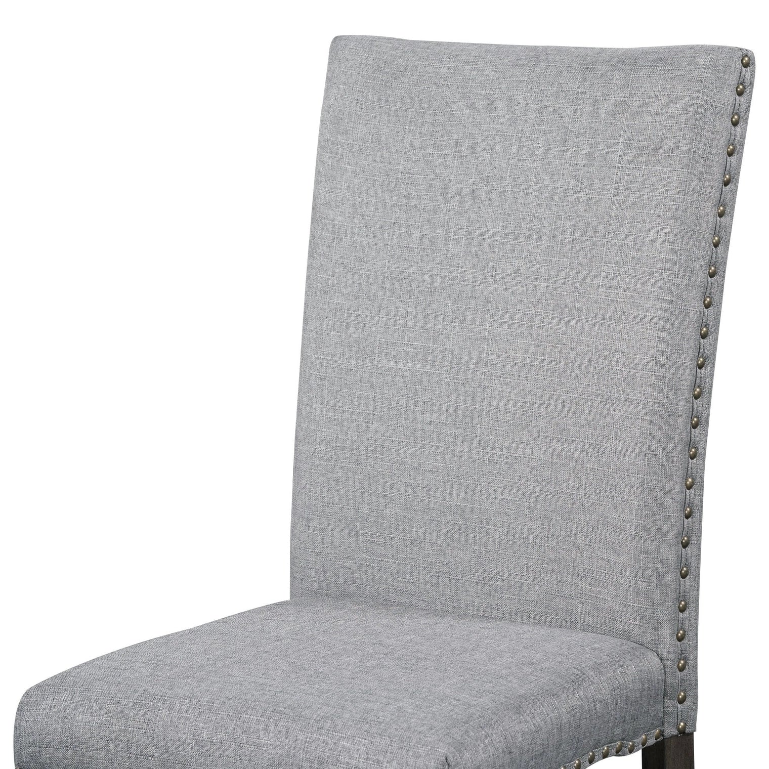 Mid-Century Extendable Solid Wood 7-Piece Dining Table Set