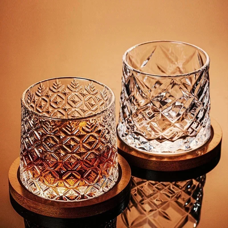 Rotating Whiskey Glass