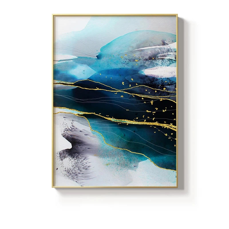 Blue Agate Water Canvas