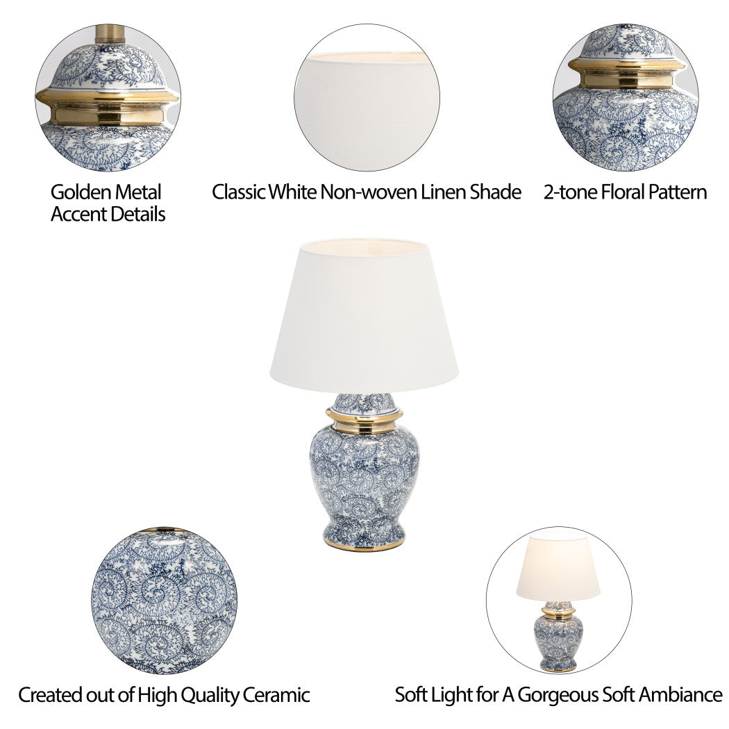 Ceramic Novelty Chinoiserie Table Lamp