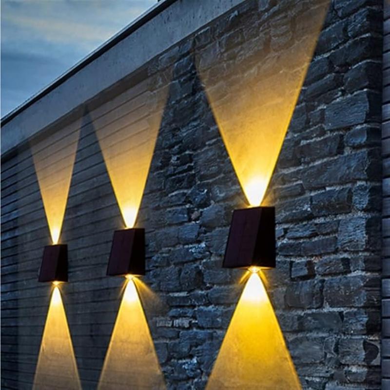 Solar Outdoor Wall Lights 4-Piece Set