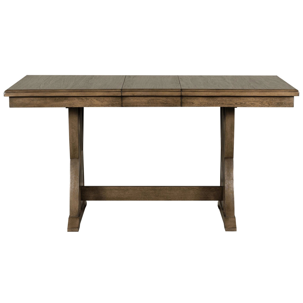 Mid-Century Extendable Solid Wood 7-Piece Dining Table Set