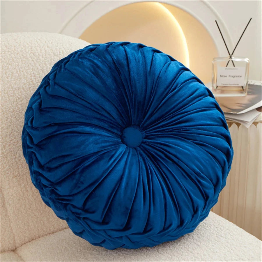 Round Velvet Throw Pillow
