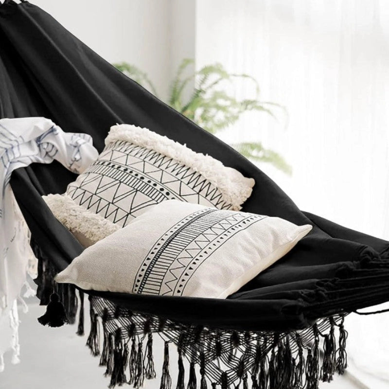Macrame Hammock | Boho Outdoor Swing | Patio Hammock Decor