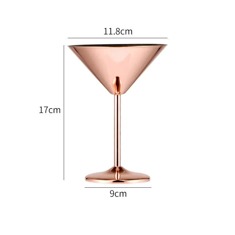Stainless Steel Martini Glasses (Set of 6)