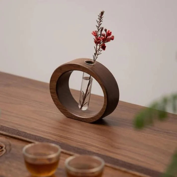 Wooden Hydroponic Vase