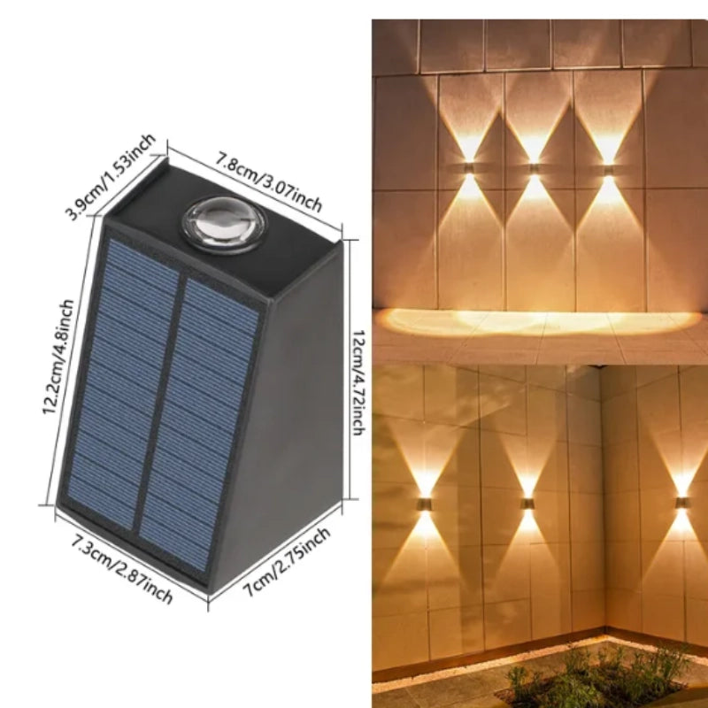 Solar Outdoor Wall Lights 4-Piece Set