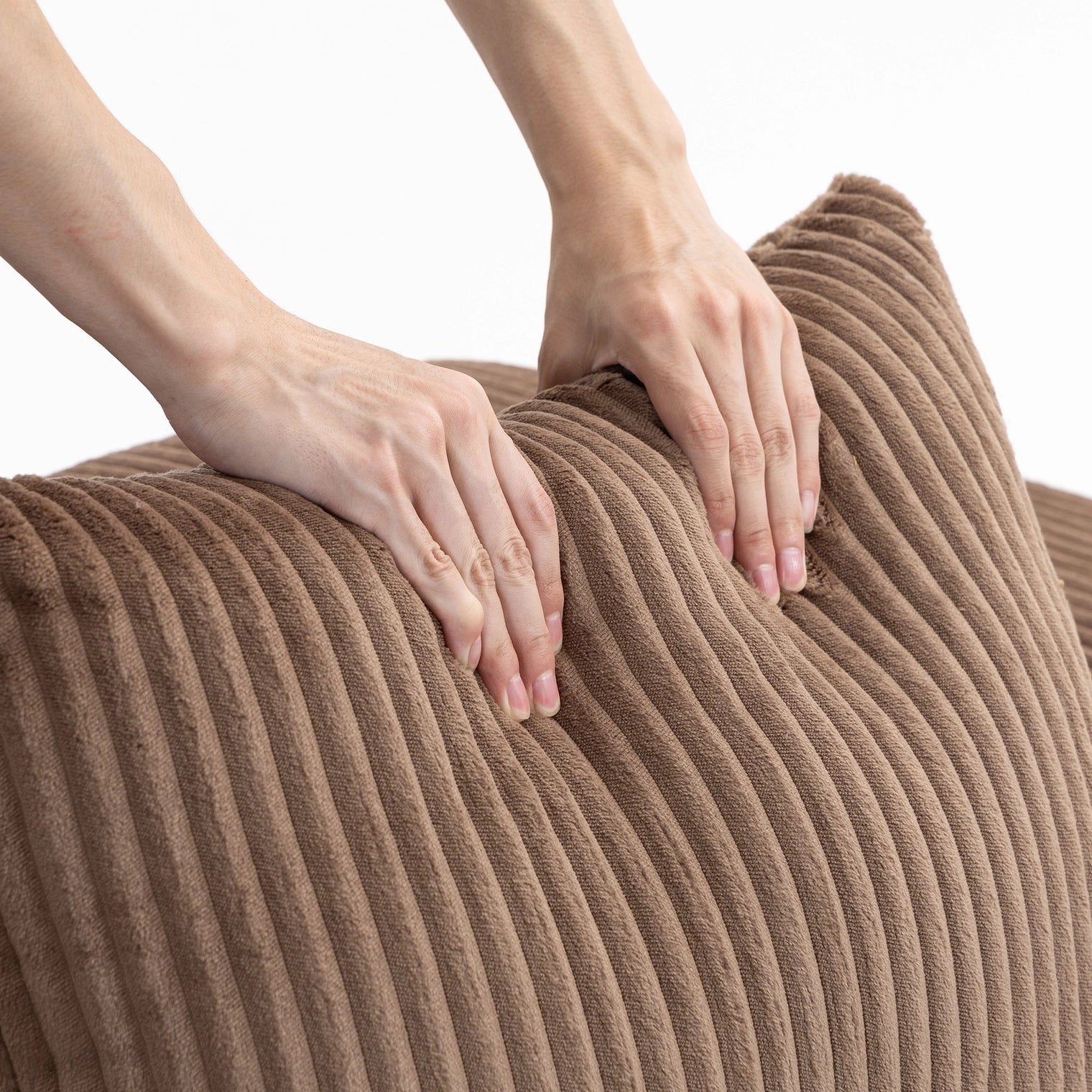 Modular Compression Sofa Set Plush Corduroy