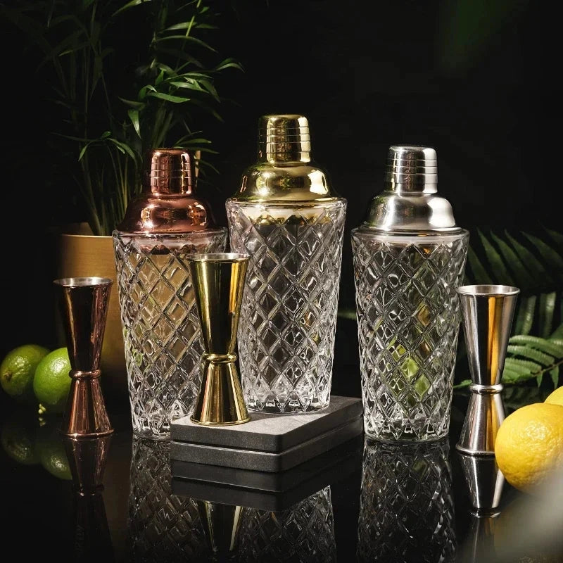 Vintage Glass Cocktail Shaker