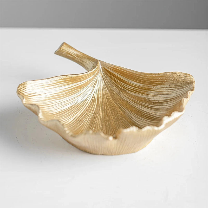 Gold Ginkgo Storage & Decor Leaf