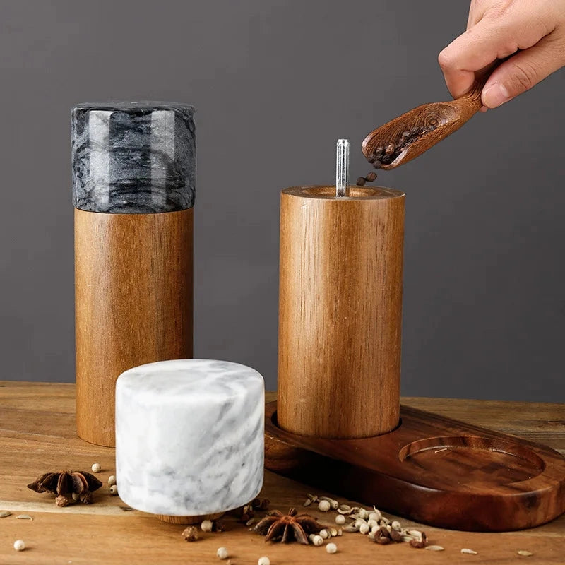 Marble & Acacia Wood Grinders