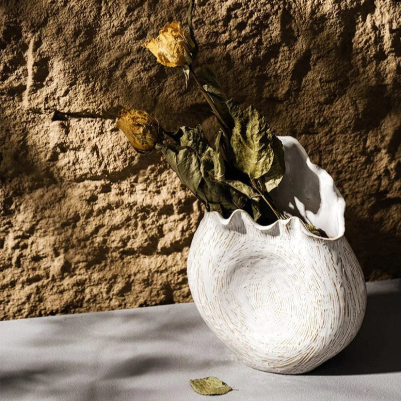 Irregular Geometric Ceramic Vase