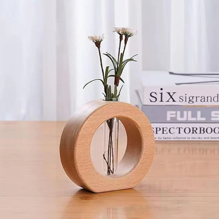 Wooden Hydroponic Vase