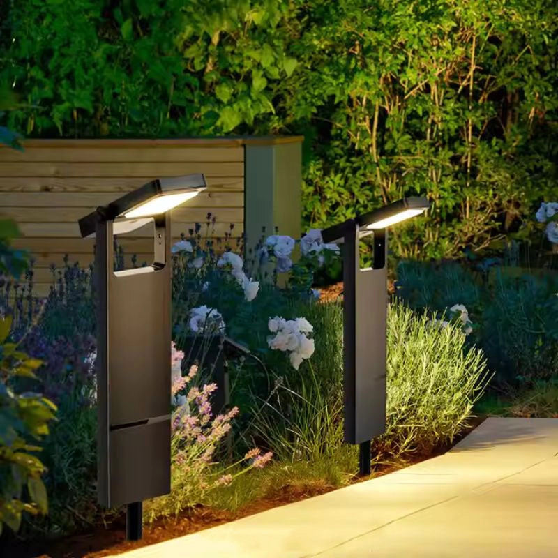 2-PC Adjustable Solar Pathway Lights | Outdoor Lights | Led
