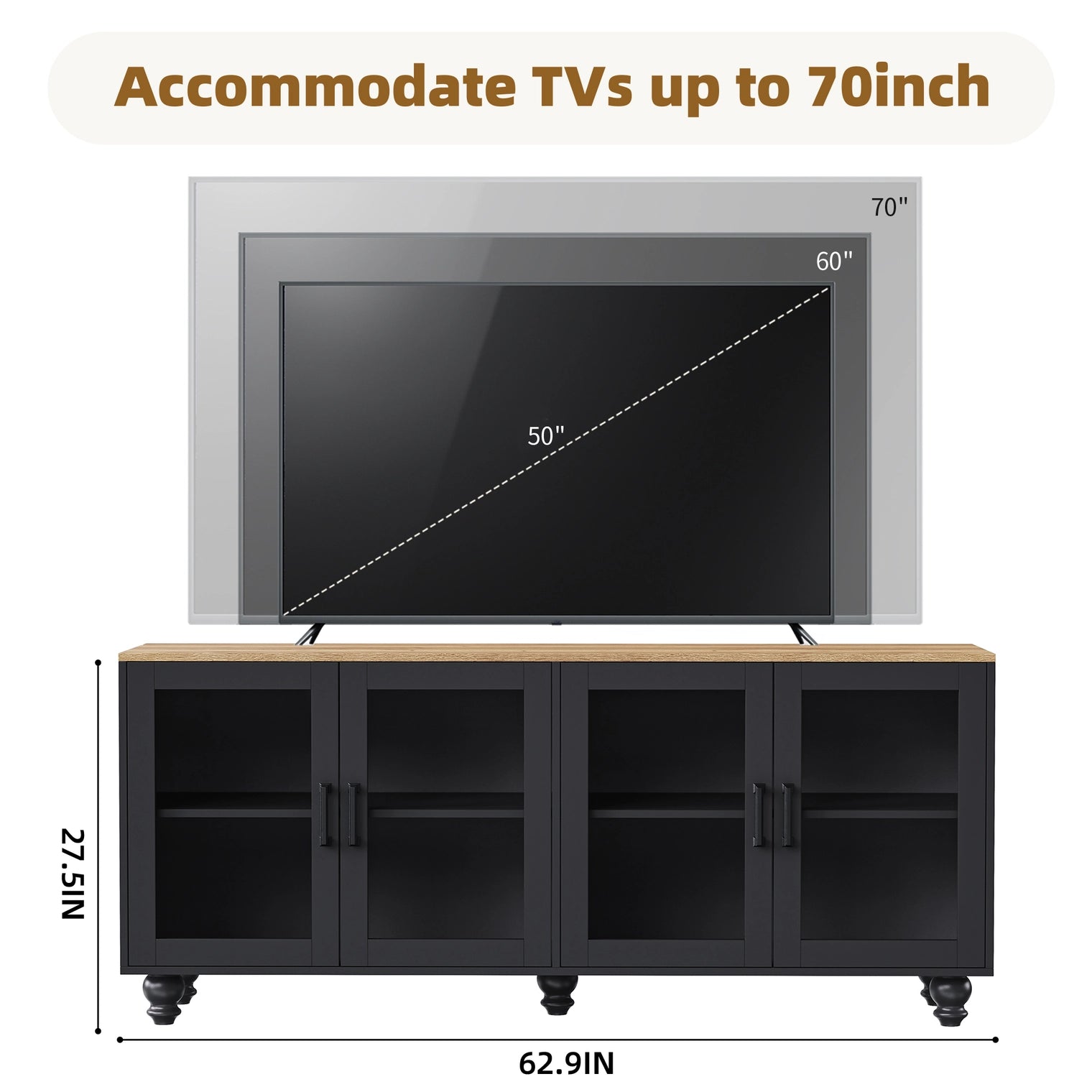 Entertainment Wall Unit Tv Stand & Adjustable Shelves