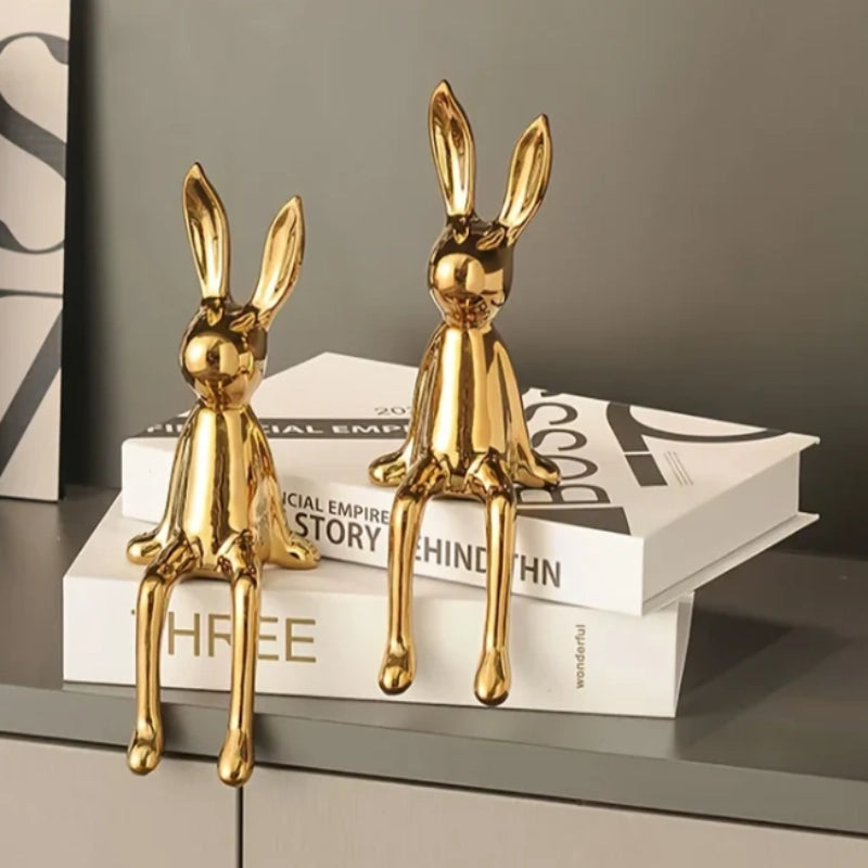 Long-Eared Sitting Rabbits