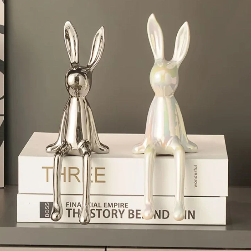 Long-Eared Sitting Rabbits