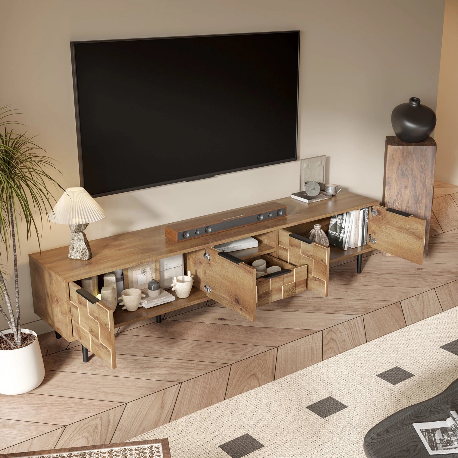 Tv Stand For 85 75 65 Inch Tv