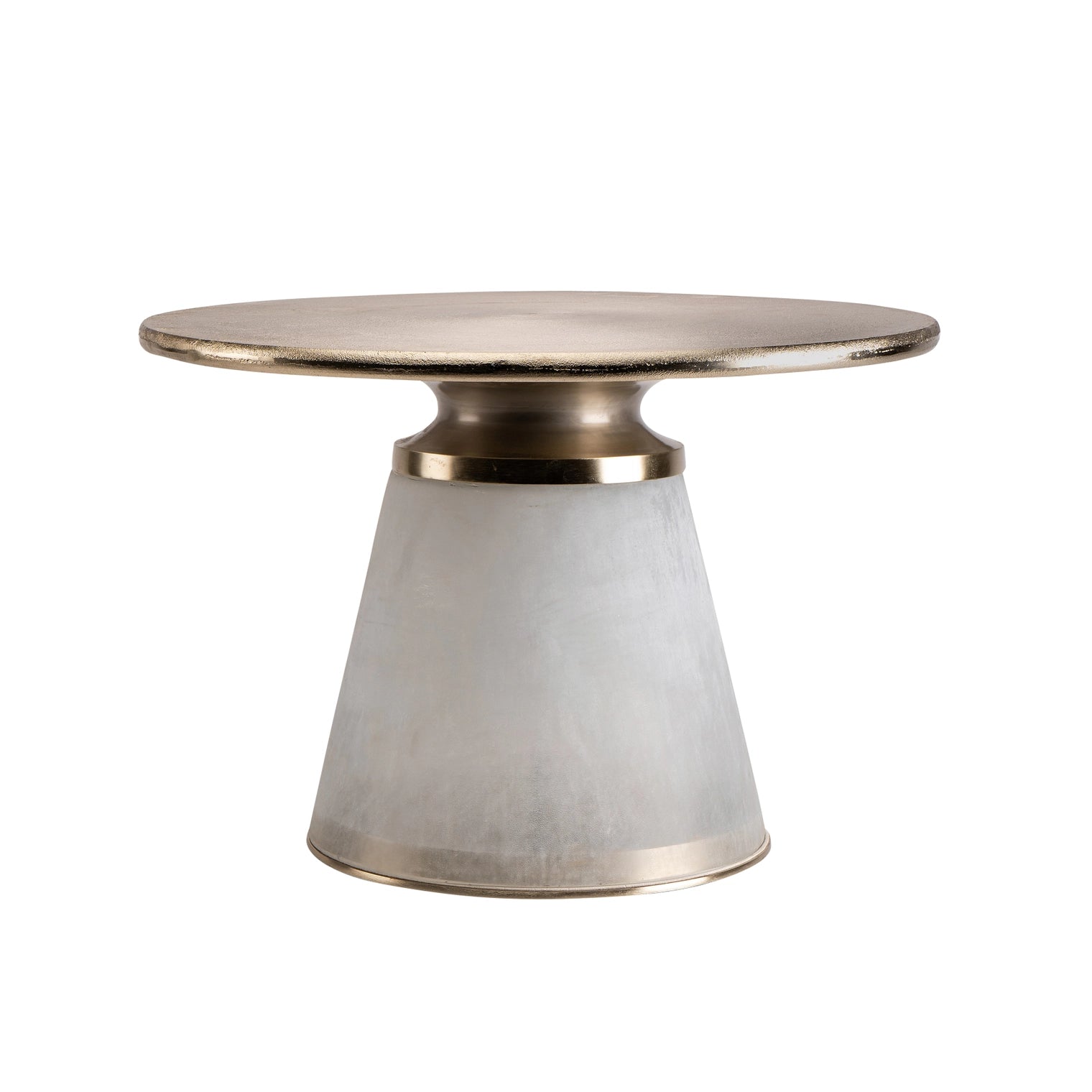 Metal Glass Round Coffee Table Pedestal Base