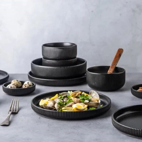 Ribbed 25-Piece Dinnerware Set