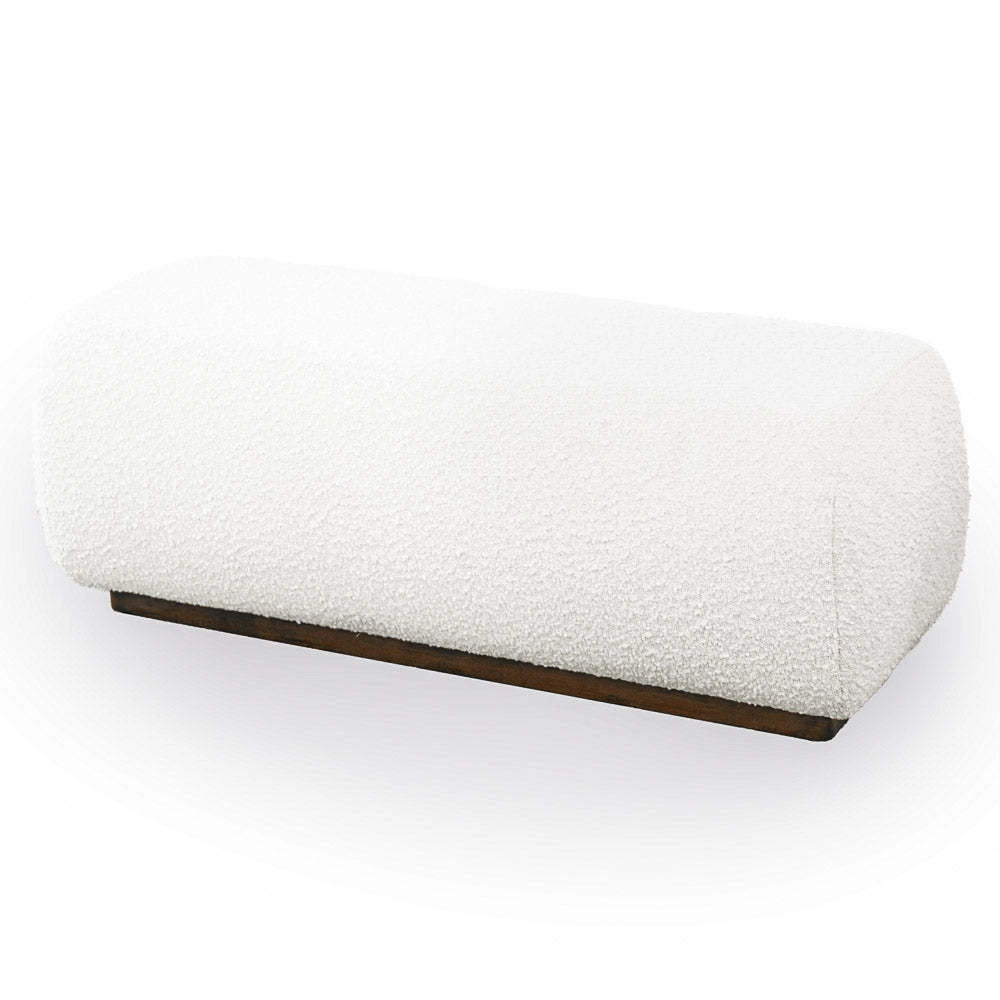 Kelvin Ivory Boucle Bench