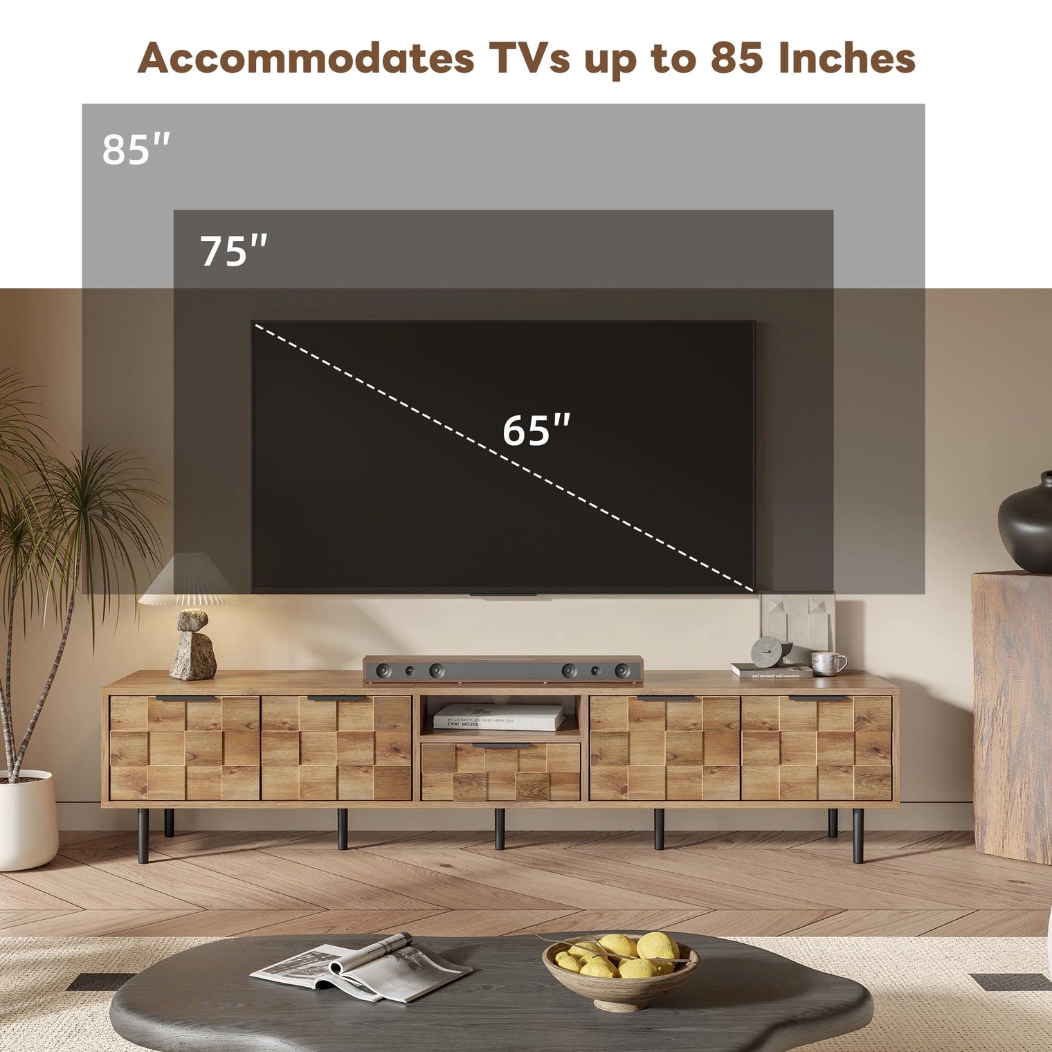 Tv Stand For 85 75 65 Inch Tv