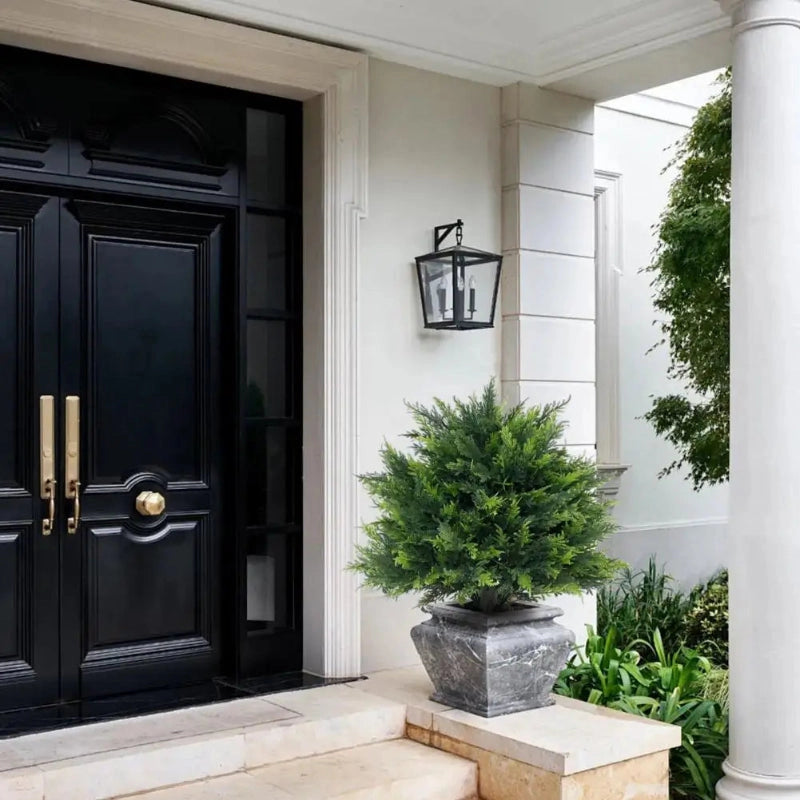 Green Artificial Uv Resistant Boxwood Trees