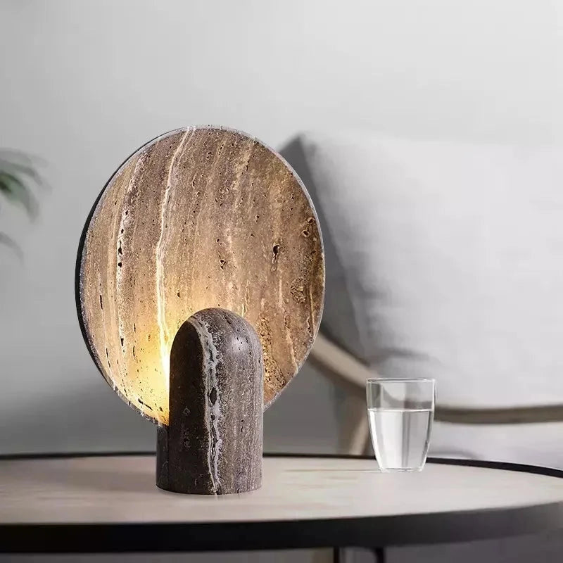 Faux Travertine Stone Lamp