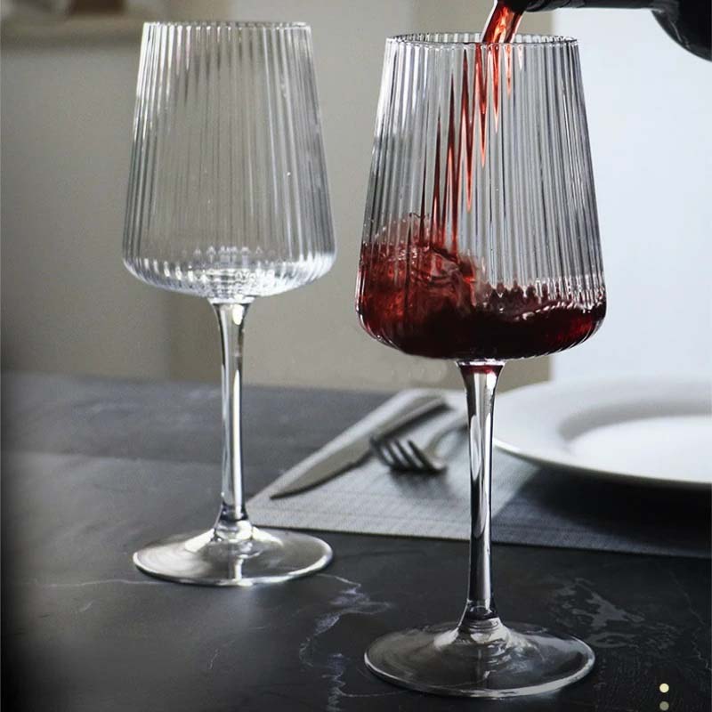Ribbed Wine Glasses (Set of 4)