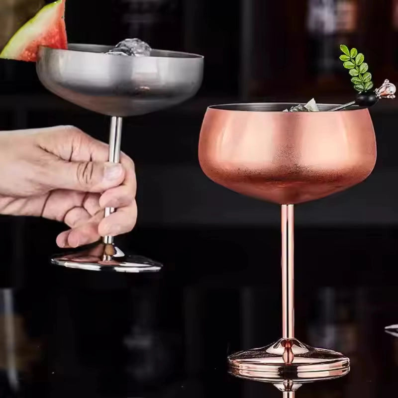 Stainless Steel Cocktail Glasses (Set of 6)