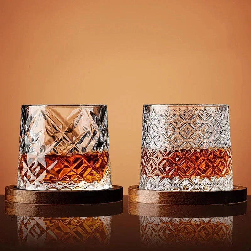 Rotating Whiskey Glass