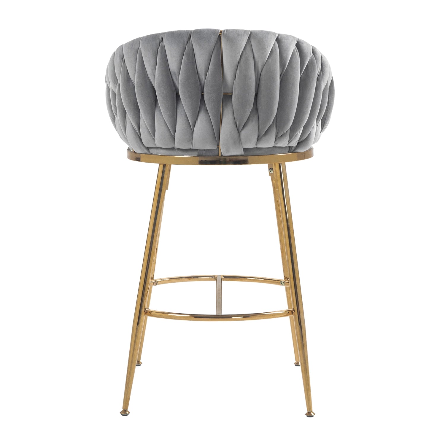 Velvet Counter Bar Stools Gold Chrome Base