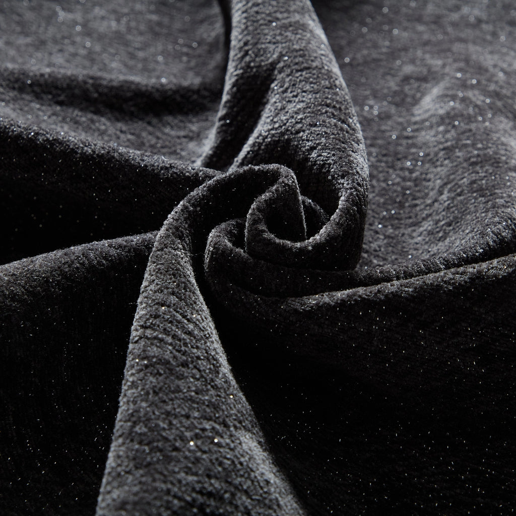 Oversized Modular Sectional Sofa Sparkling Chenille Black