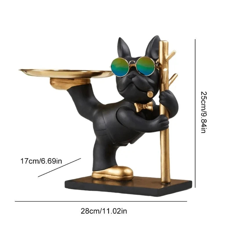 French Bulldog Statue Tray